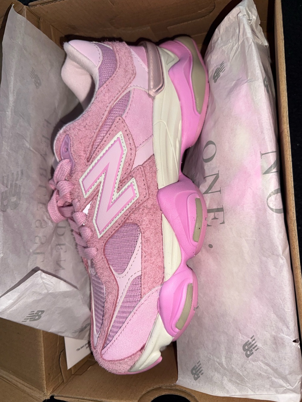 New Balance Women's Pink Multi-Tone Chunky Runner Sneakers - Picture 2 of 6